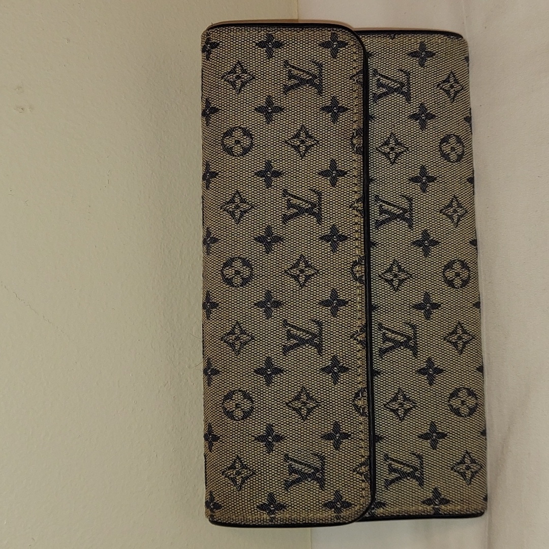 Louis Vuitton Blue Denim Long Wallet